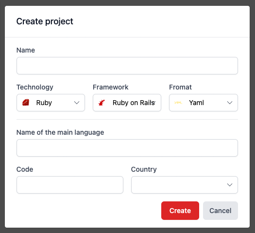 Create a free account on localeUI
